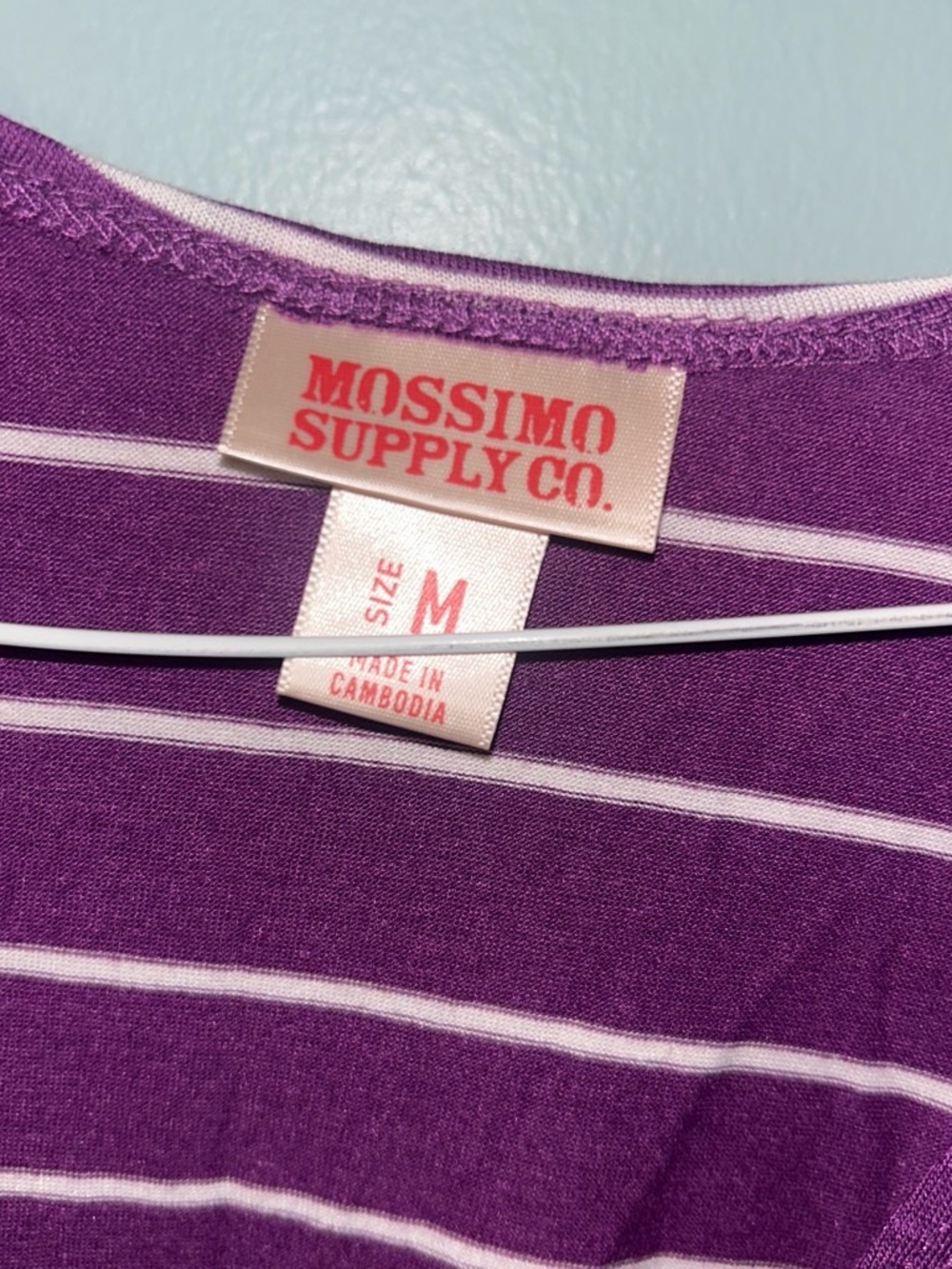 Mossimo Supply Co. Purple and White Striped Swim Coverup - Picture 2 of 2